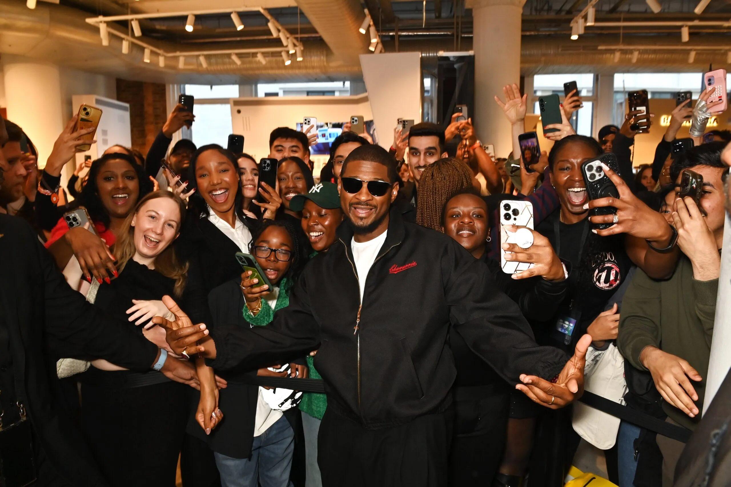 Singing star Usher launches a pop-up shop in Selfridges