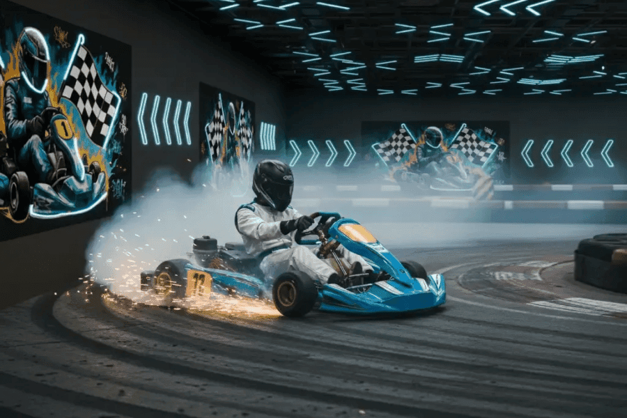 No Grip DXB Brings the World’s First Two-Level Drift-Karting Track to Dubai